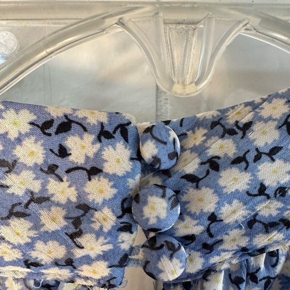 H & M Floral White and Blue Flowy Blouse Women’s Size XXL - Picture 8 of 10